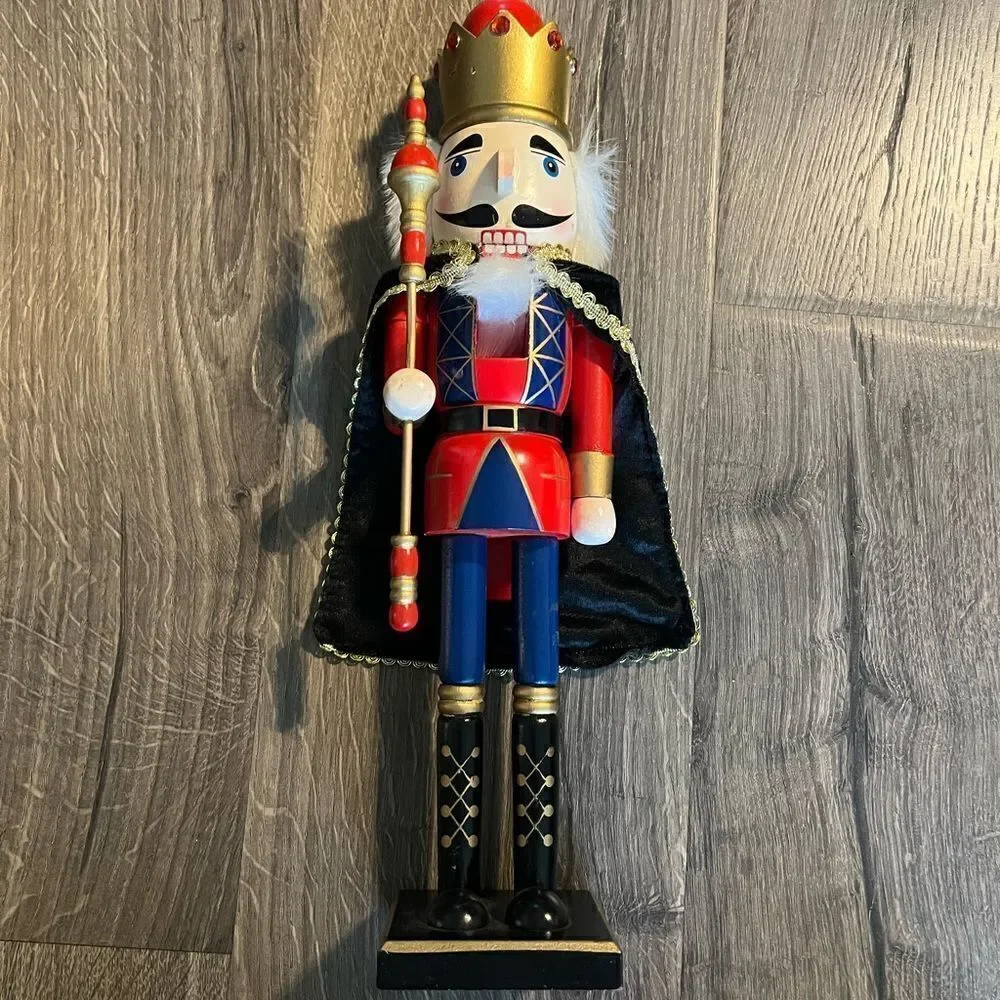 Pemberly Row Nutcracker King with Cape 16”